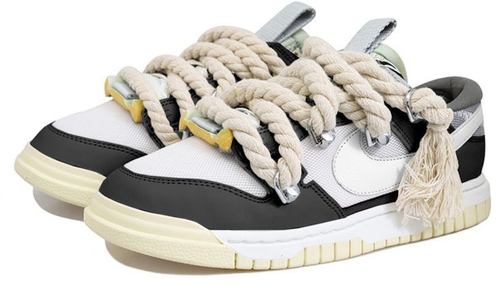 【定制鞋】耐克Air Dunk Jumbo "熊猫绳" DV0821-100(Team拾玖-熊猫面包鞋S-BOX) Lookbook 【定制鞋】耐克Air Dunk Jumbo "熊猫绳" DV0821-100(Team拾玖-熊猫面包鞋S-BOX)