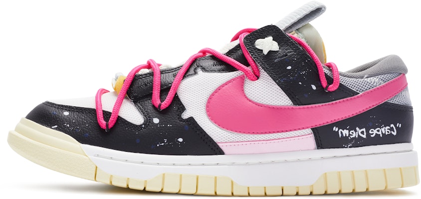 【定制球鞋】Nike Air Dunk Jumbo Remastered 愚人節系列 解構粉 手繪噴繪 低幫 板鞋 男款 白黑粉 Buy 【定制球鞋】Nike Air Dunk Jumbo Remastered 愚人節系列 解構粉 手繪噴繪 低幫 板鞋 男款 白黑粉
