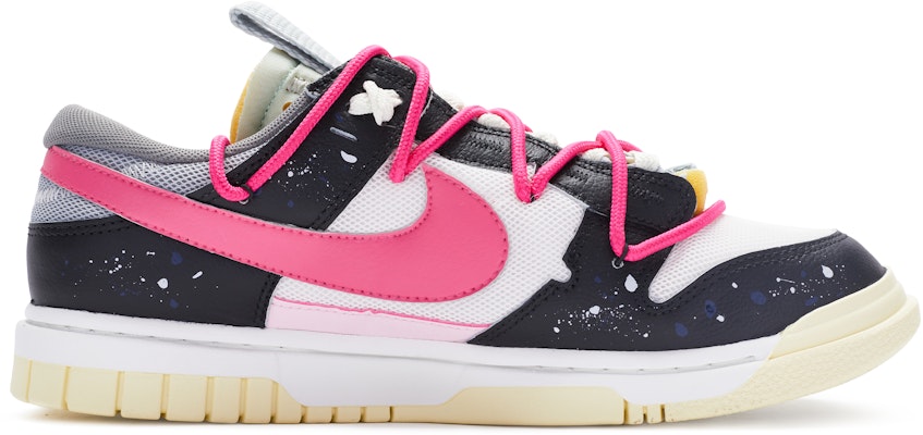 【定制球鞋】Nike Air Dunk Jumbo Remastered 愚人節系列 解構粉 手繪噴繪 低幫 板鞋 男款 白黑粉 Order 【定制球鞋】Nike Air Dunk Jumbo Remastered 愚人節系列 解構粉 手繪噴繪 低幫 板鞋 男款 白黑粉
