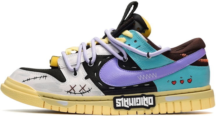 【訂製球鞋】【預售】Nike Air Dunk Jumbo Remastered 情侶 解構風 叉叉縫線 板鞋 男款 黑白紫 Buy 【訂製球鞋】【預售】Nike Air Dunk Jumbo Remastered 情侶 解構風 叉叉縫線 板鞋 男款 黑白紫
