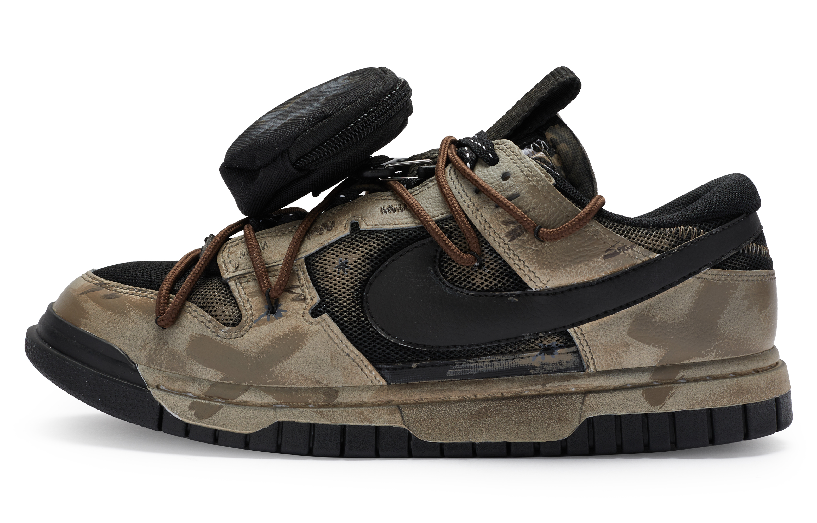 Buy 【訂製籃球鞋】Nike Air Dunk Jumbo Remastered 811製造 戰損廢墟 低筒 板鞋 男款 黑棕