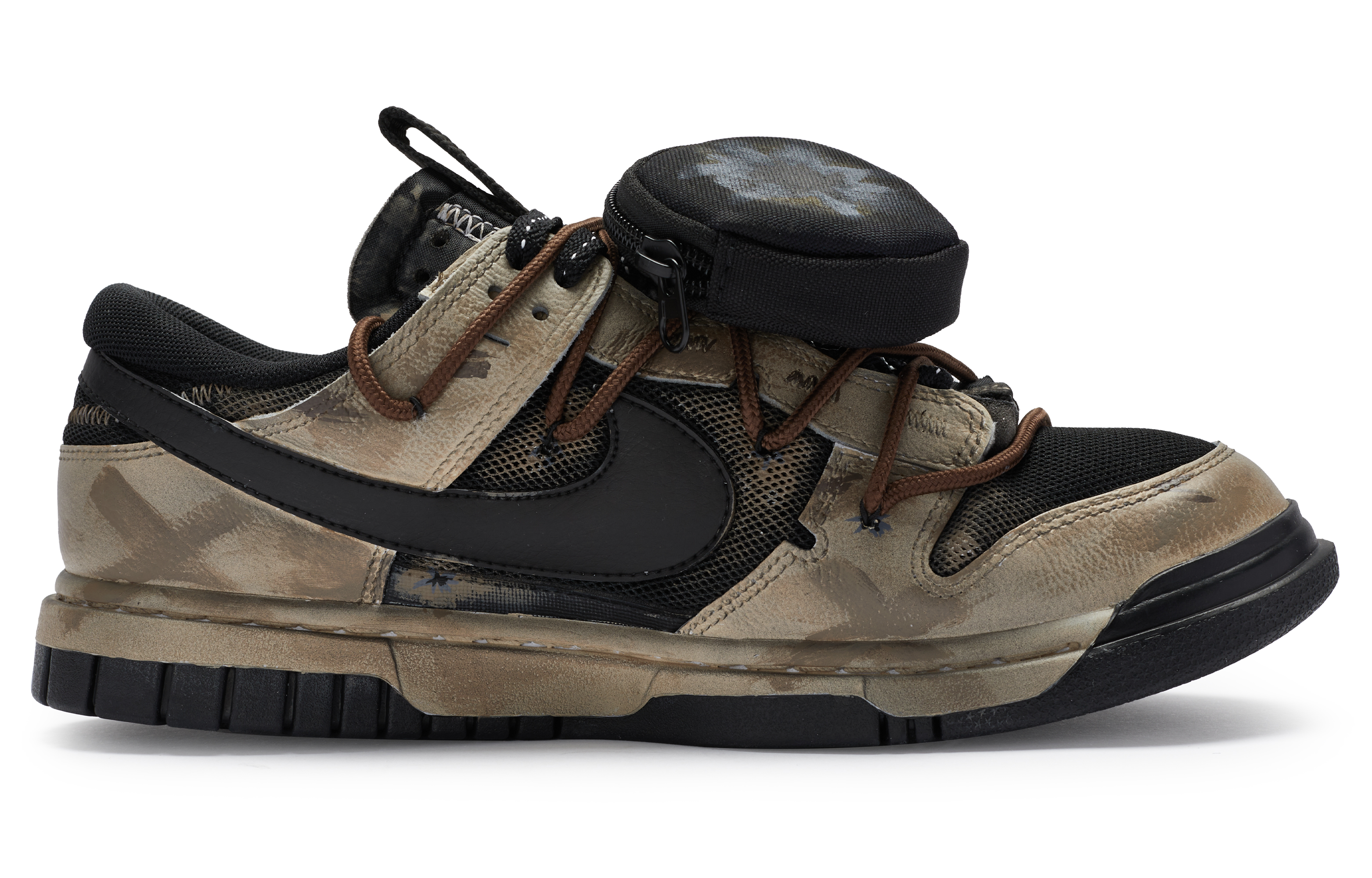 Order 【訂製籃球鞋】Nike Air Dunk Jumbo Remastered 811製造 戰損廢墟 低筒 板鞋 男款 黑棕