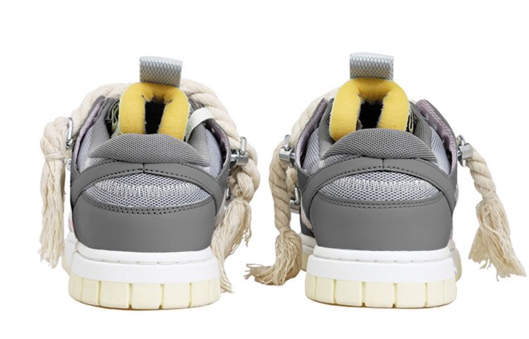 Shop [定制鞋] 耐克Air Dunk Jumbo复刻版 '黄色 白色 灰色' DV0821-100(Team拾玖-灰色面包鞋S-BOX)