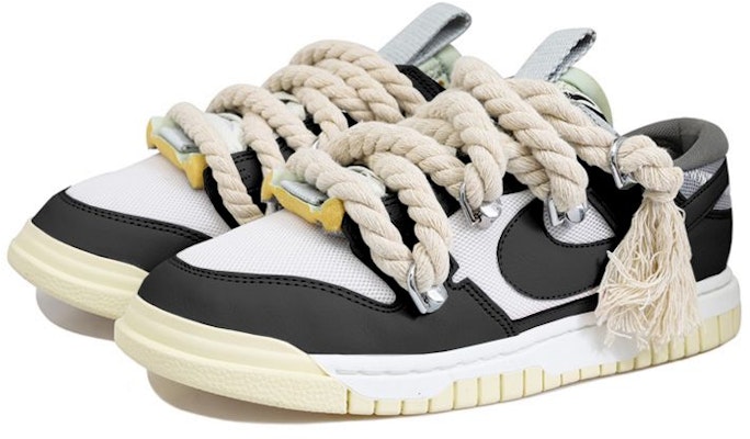 【定制球鞋】Nike Air Dunk Jumbo Dunk Low 粗麻繩 熊貓 防滑減震耐磨 低幫 板鞋 男款 黑白灰 Lookbook 【定制球鞋】Nike Air Dunk Jumbo Dunk Low 粗麻繩 熊貓 防滑減震耐磨 低幫 板鞋 男款 黑白灰