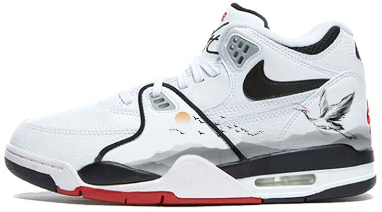 custom-shoes-nike-air-flight-89-crane-pine-white-black-red