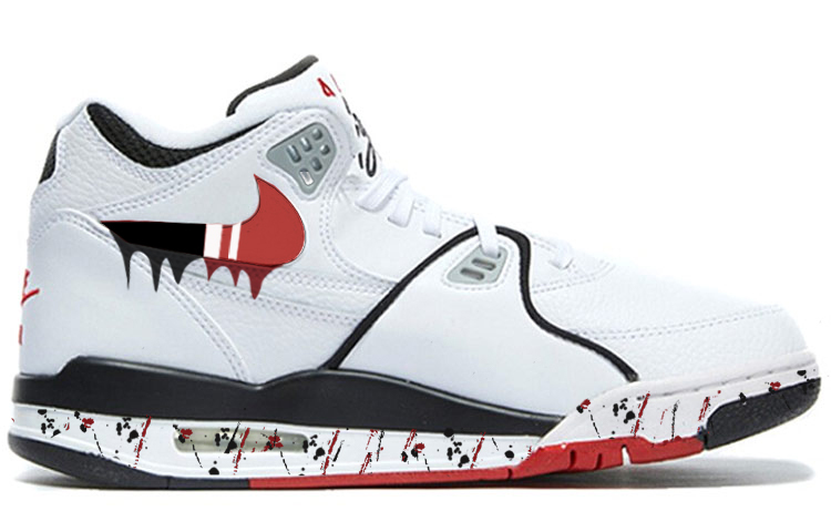 [Custom Shoes] Nike Air Flight 89 'Fluid Graffiti White Black Red' 圖 2