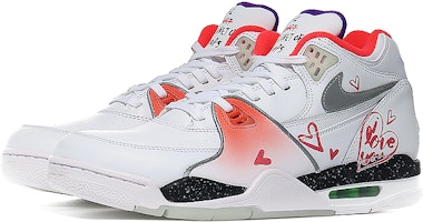 【訂製球鞋】 Nike Air Flight 89 夜光 浪漫情侶 碰觸愛心 防滑耐磨 中筒 復古籃球鞋 男款 白紅 Lookbook 【訂製球鞋】 Nike Air Flight 89 夜光 浪漫情侶 碰觸愛心 防滑耐磨 中筒 復古籃球鞋 男款 白紅
