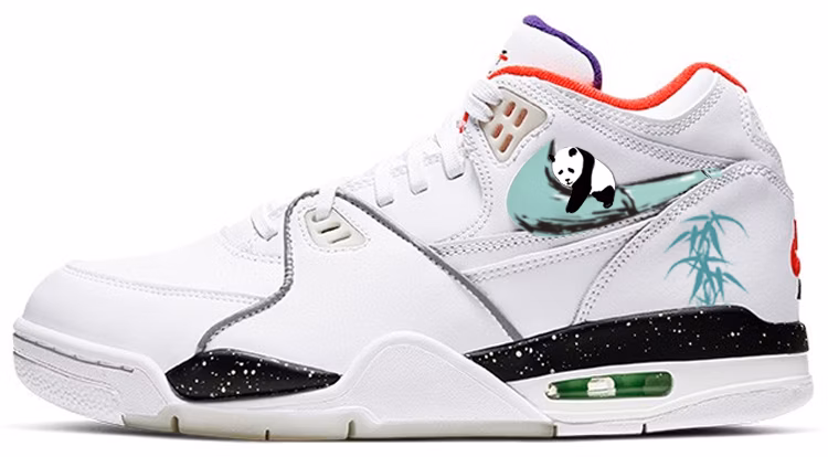 custom-shoes-nike-air-flight-89-glow-lazer-panda-bamboo-white-black-green