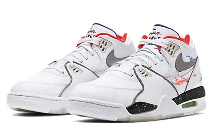 Lookbook [Zapatos Personalizados] Nike Air Flight 89 'Durazno Luminoso Blanco Láser' CW2616-101(Team56-比翼双飞)
