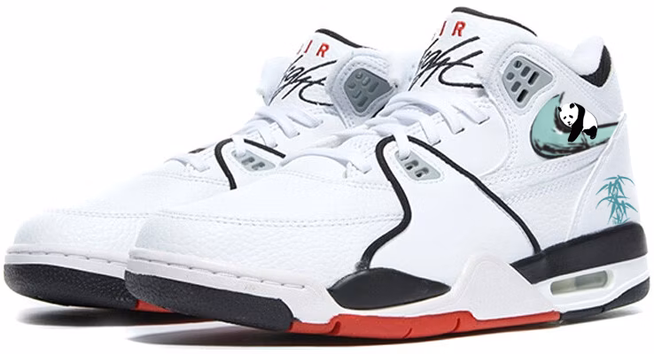 【定製球鞋】Nike Air Flight 89 新中式 熊貓抱竹 潮流配搭 防滑耐磨 高筒 復古籃球鞋 男女同款 白黑紅 Lookbook 【定製球鞋】Nike Air Flight 89 新中式 熊貓抱竹 潮流配搭 防滑耐磨 高筒 復古籃球鞋 男女同款 白黑紅