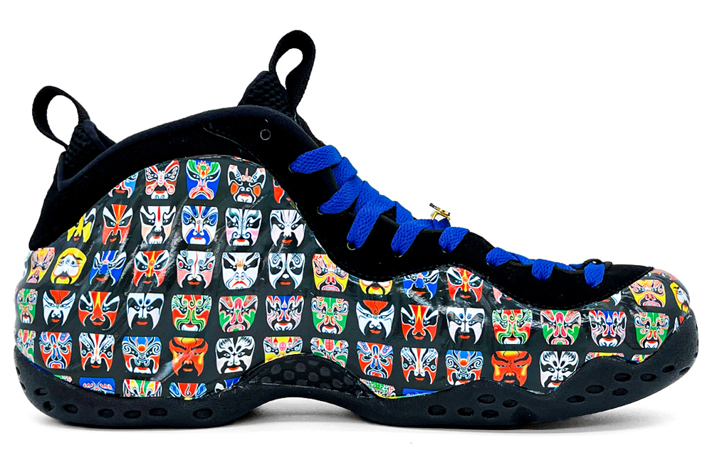 Lookbook 나이키 에어폼포짓 원 "경극 가면 블랙블루" (Nike Air Foamposite One "경극 가면 블랙블루") 314996-012(Team2-国潮脸谱喷)
