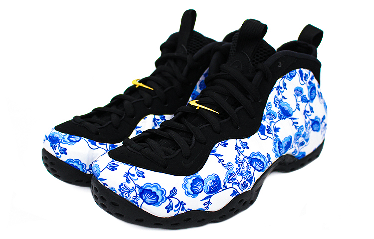 Lookbook 나이키 에어폼포짓 원 "클래식 블루&화이트" (커스텀) 314996-012(Team2-古典青花喷)