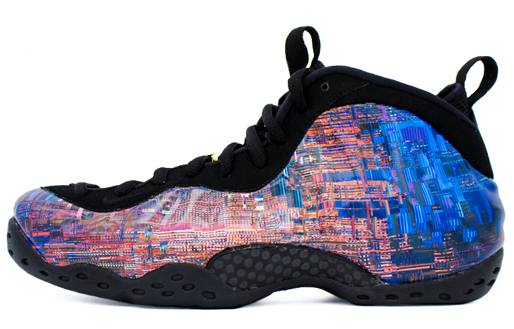 [Custom Shoes] Nike Air Foamposite One 'Cyber Glitch Red Blue'
