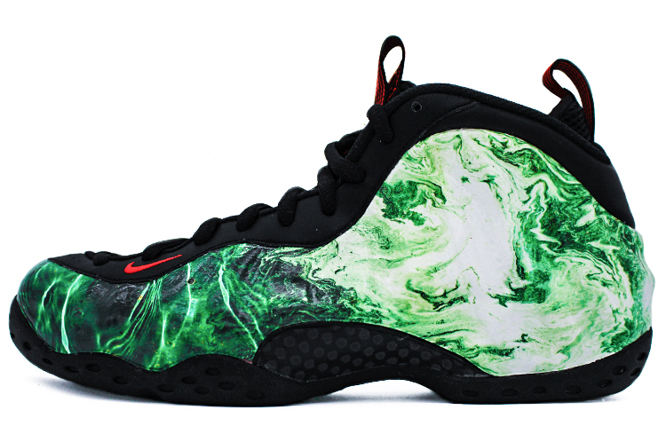 [Custom Shoes] Nike Air Foamposite One 'Green White Ink Wave'