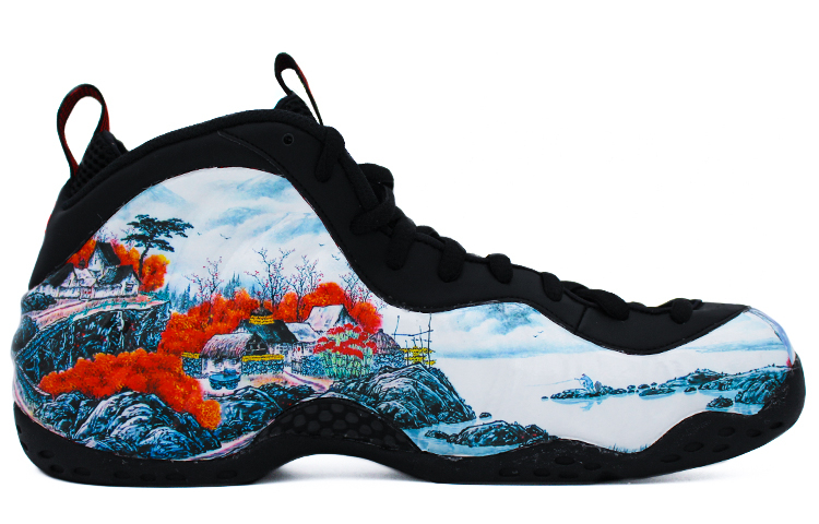 Order [Zapatillas Personalizadas] Nike Air Foamposite One 'Rojo Suerte' 314996-014(Team2-鸿运当头国画喷)