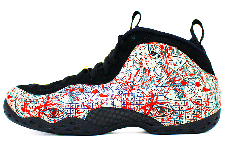 Buy 나이키 에어폼포짓 원 "미스터리 코드 - 오프화이트 레드" (커스텀) 314996-012(Team2-神秘代码喷)