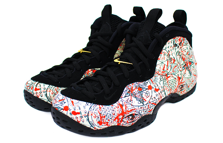 Lookbook 나이키 에어폼포짓 원 "미스터리 코드 - 오프화이트 레드" (커스텀) 314996-012(Team2-神秘代码喷)