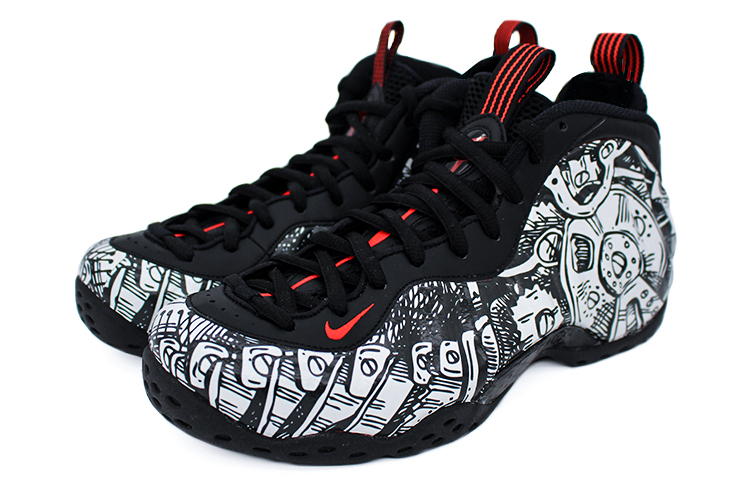 Lookbook 나이키 에어 폼포짓 원 "펑크 메카닉" (커스텀) 314996-014(Team2-朋克机械喷)