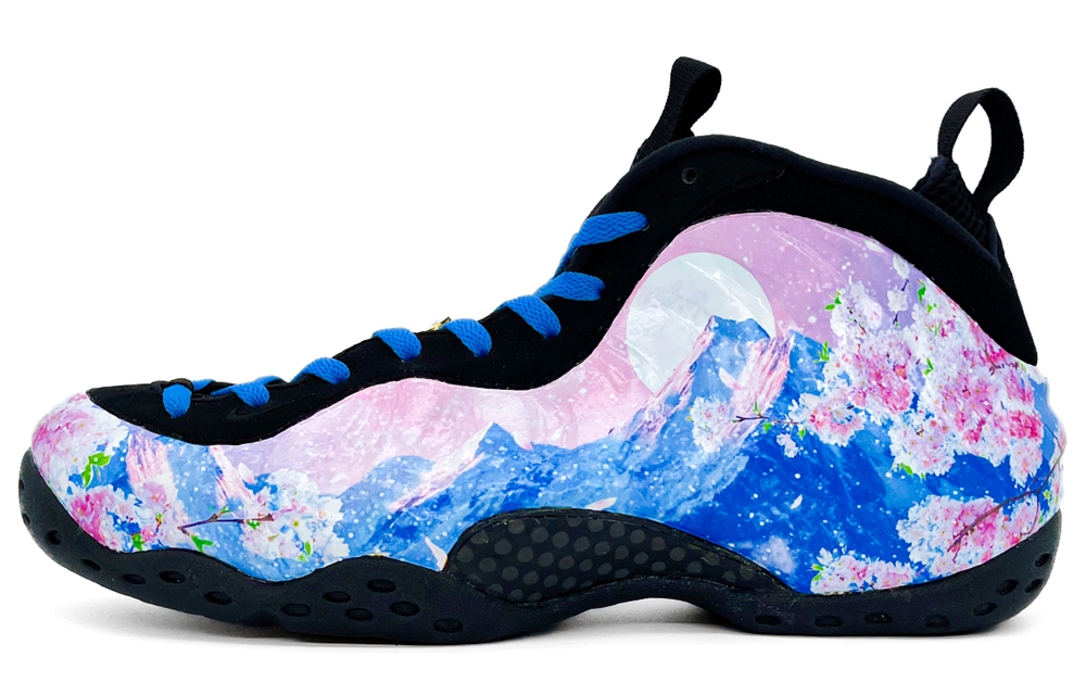 Order 【訂製球鞋】Nike Foamposite One 雪山櫻花泡沫 中筒 復古籃球鞋 男女款 粉藍色