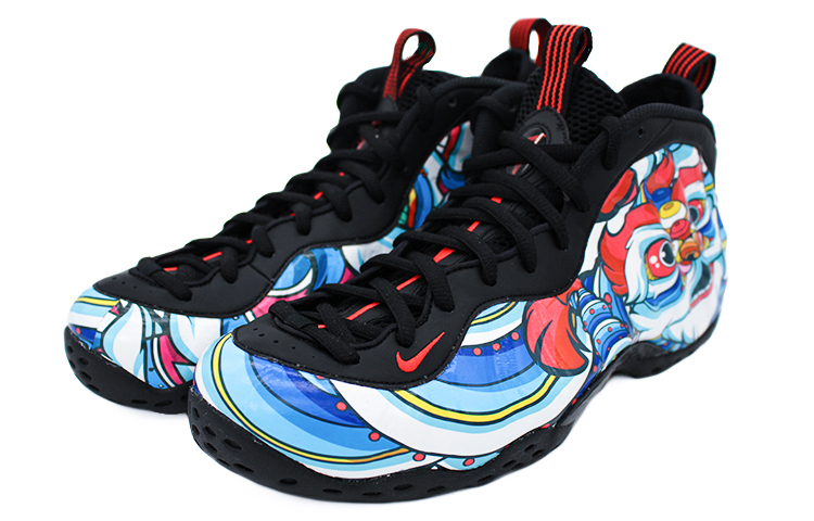 Lookbook 【カスタムシューズ】ナイキ エア フォームポジット ワン '白 青 獅子舞' 314996-014(Team2-国潮醒狮喷)