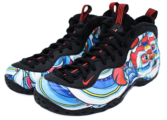 나이키 에어폼포짓 원 '백청 사자춤' (Nike Air Foamposite One '백청 사자춤') 314996-014(Team2-国潮醒狮喷) Lookbook 나이키 에어폼포짓 원 '백청 사자춤' (Nike Air Foamposite One '백청 사자춤') 314996-014(Team2-国潮醒狮喷)