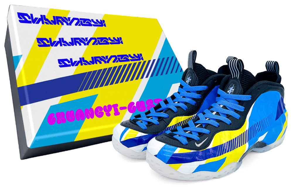 [Custom Shoes] Nike Air Foamposite One 'Yellow Blue Racing'