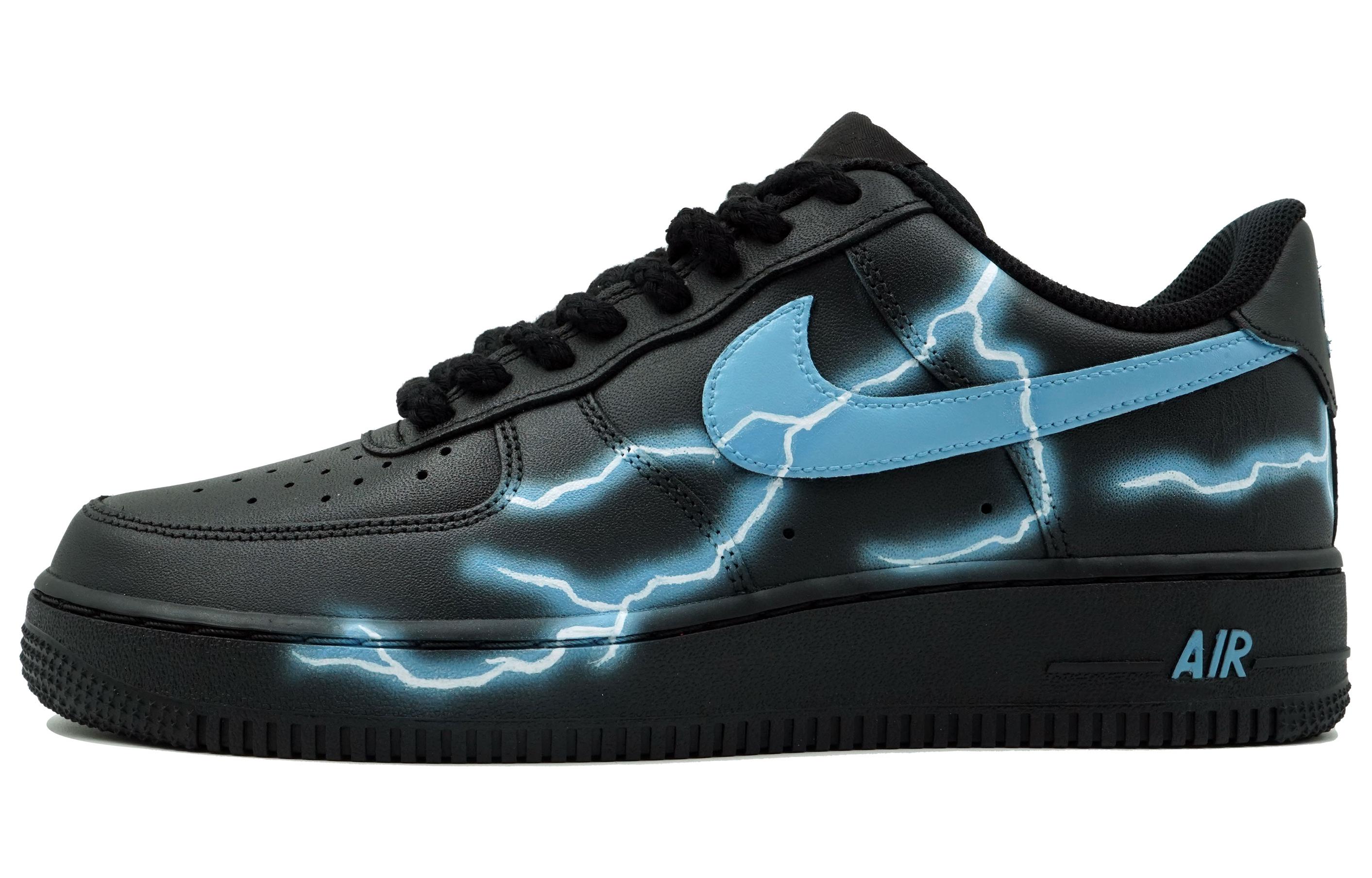Buy [Kasur Khusus] Nike Air Force 1 '07 'Hitam Samurai Biru' CW2288-001(Team113-蓝电光)