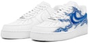 Shop 【客製球鞋】Nike Air Force 1 07 街頭 風暴閃電 藍電霸王 藍色閃電網 低筒 板鞋 男款 白色
