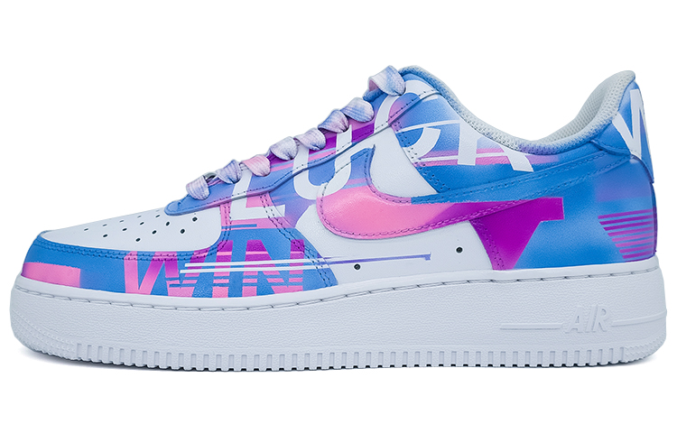 Buy [Sepatu Custom] Nike Air Force 1 '07 'Biru Ungu Warna Blok' CW2288-111(TeamNine-极限竞速男款)