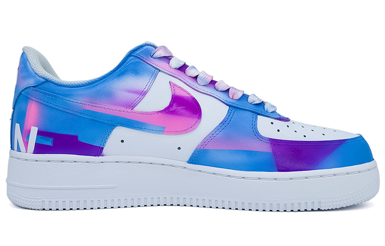 Order [Sepatu Custom] Nike Air Force 1 '07 'Biru Ungu Warna Blok' CW2288-111(TeamNine-极限竞速男款)