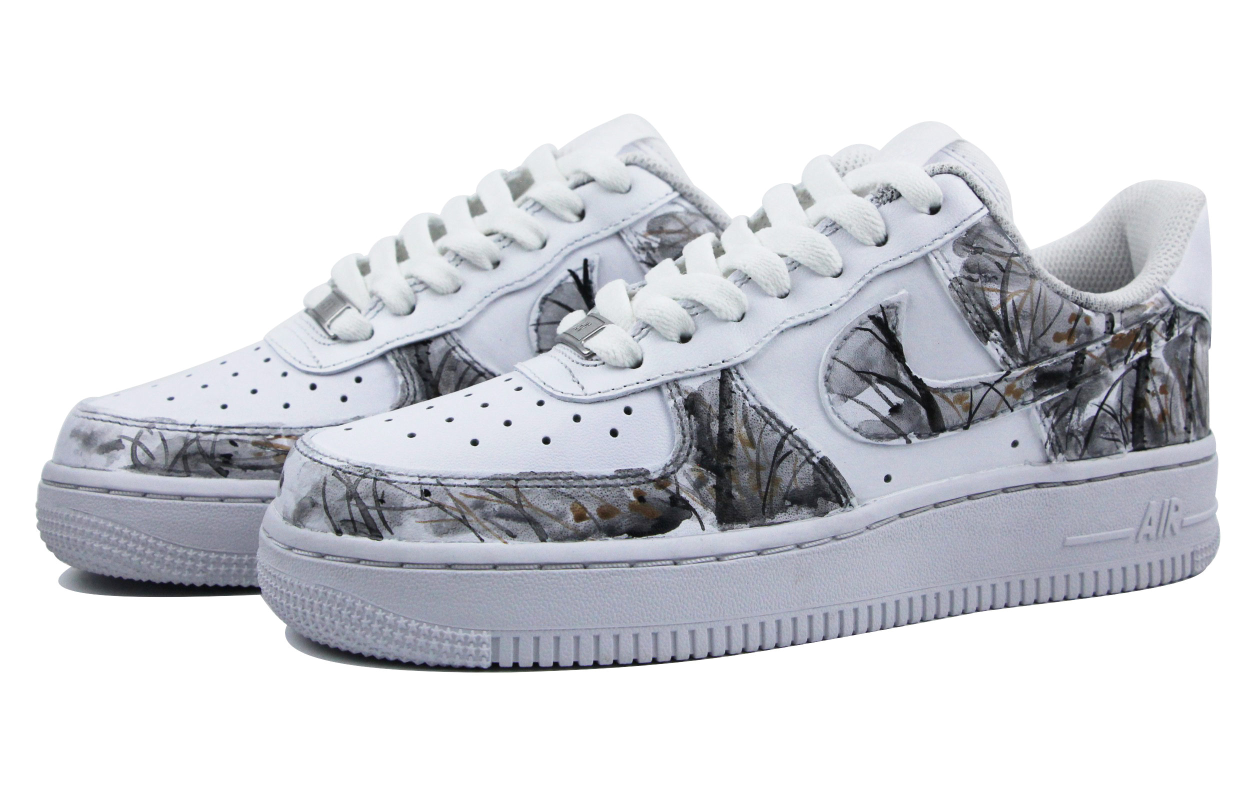 Lookbook [Kasut Custom] Nike Air Force 1 '07 'Chinese Wind Lotus' CW2288-111(Team39-AMY12枯荷)