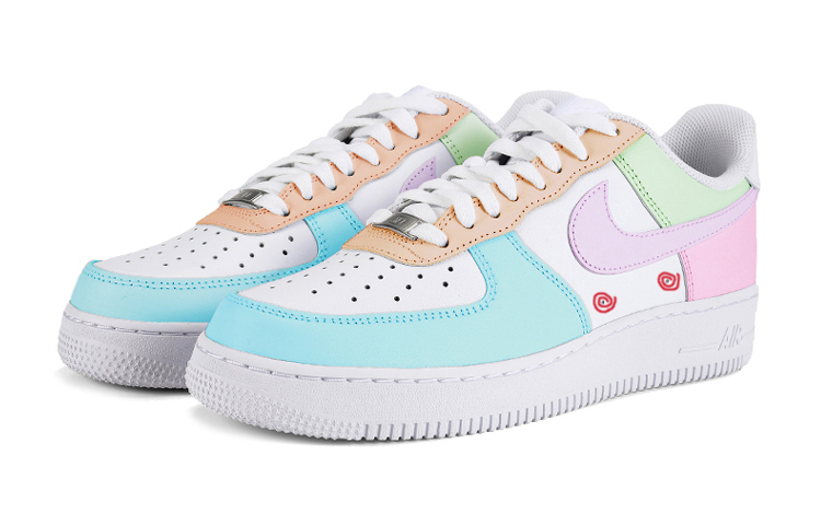 Lookbook [Sepatu Kustom] Nike Air Force 1 '07 'Jamur Segar Putih-Hijau-Merah Muda' CW2288-111(team5-男款白蓝绿粉红)