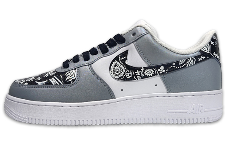 Buy Zapatillas Nike Air Force 1 '07 'Paisley Gris Plateado a Mano' CW2288-111(Team30-手绘腰果花)