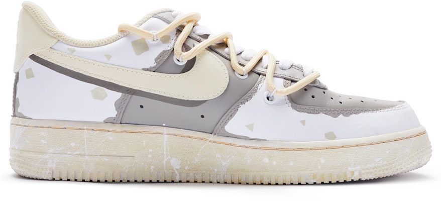 【定制球鞋】 Nike Air Force 1 Low '07 榛果拿鐵 特殊鞋盒 手繪噴繪 解構 復古 低幫 板鞋 男款 米灰 Order 【定制球鞋】 Nike Air Force 1 Low '07 榛果拿鐵 特殊鞋盒 手繪噴繪 解構 復古 低幫 板鞋 男款 米灰