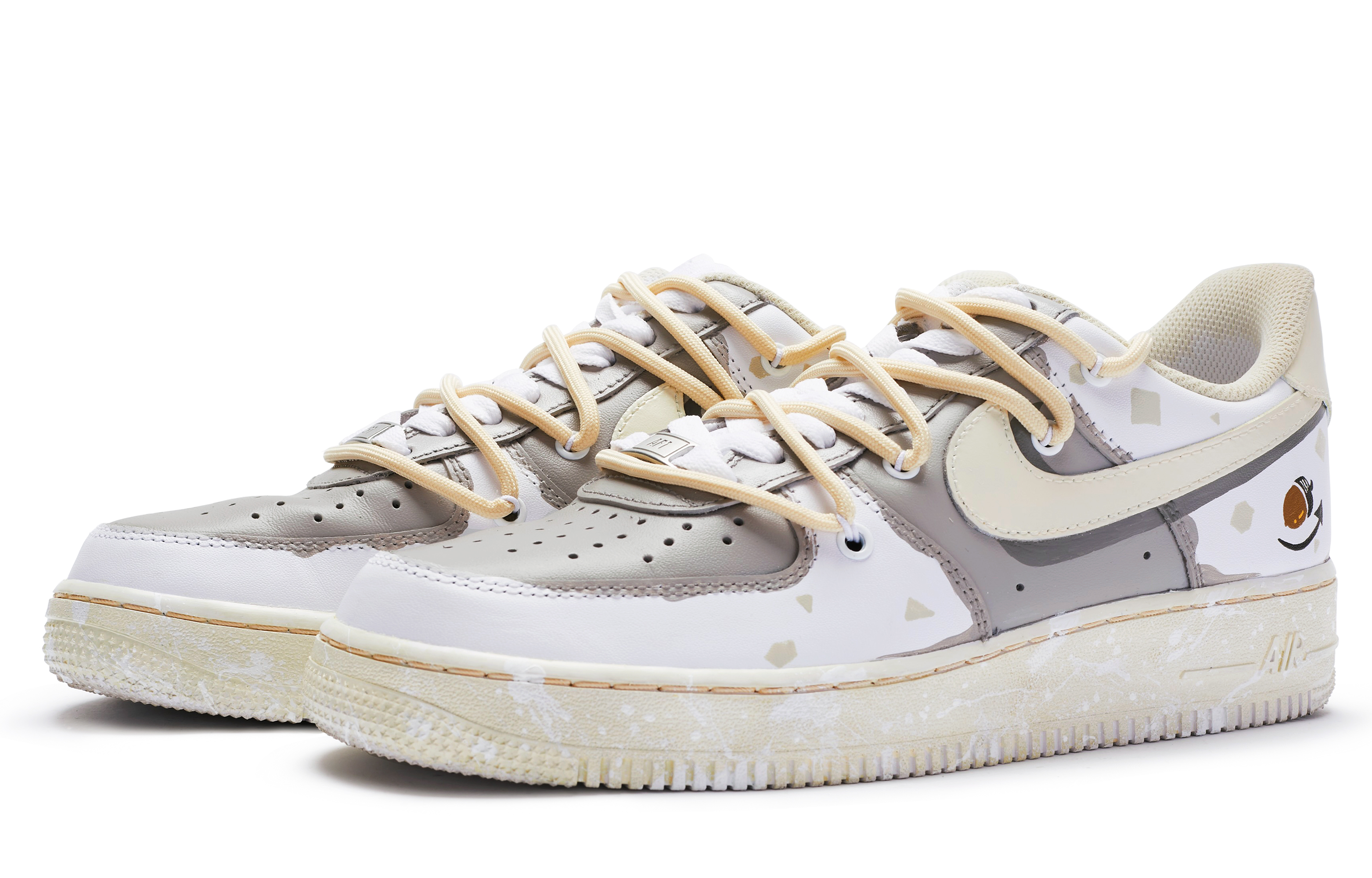 Lookbook カスタム Nike Air Force 1 '07 "ヘーゼルナッツラテ" CW2288-111(TeamR-男款榛果拿铁S-BOX)