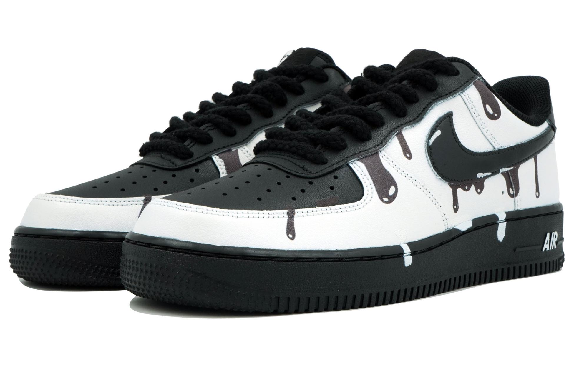 Shop [Kasut Custom] Nike Air Force 1 '07 'Tinta Graffiti' CW2288-001(Team113-溶墨)