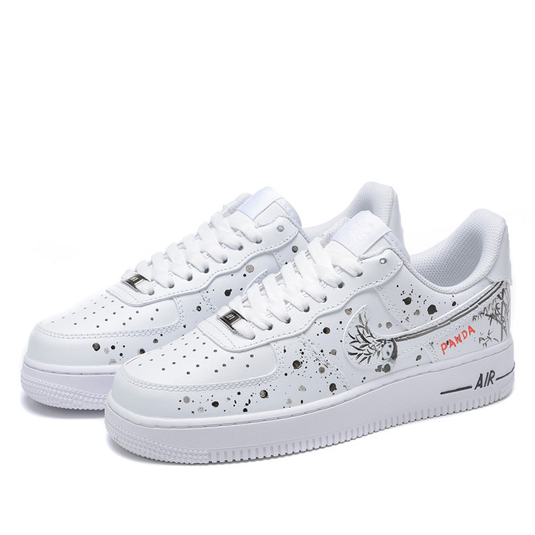 Lookbook 【定制球鞋】Nike Air Force 1 Low '07 空軍一號 水墨嬉鬧熊貓國風 低幫 板鞋 男款 黑白