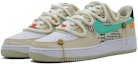 Lookbook 【定制球鞋】Nike Air Force 1 '07 旧時代 英倫風 復古 英文布貼 報紙時尚 綠勾橙標 縫合鈕扣 解構雙鞋帶 低幫 板鞋 男女同款 白藤黃