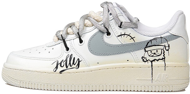 【定制球鞋】Nike Air Force 1 Low 07 空軍一號 聖誕節 怪誕聖誕夜 棉麻鞋帶 銀絲綢鞋帶 做舊大底 低幫 板鞋 男款 白棕灰 Buy 【定制球鞋】Nike Air Force 1 Low 07 空軍一號 聖誕節 怪誕聖誕夜 棉麻鞋帶 銀絲綢鞋帶 做舊大底 低幫 板鞋 男款 白棕灰