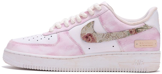 【定製球鞋】 Nike Air Force 1 Low '07 空軍一號 CS 油畫三號 貼布 特殊鞋盒 低幫 板鞋 男款 粉色 Buy 【定製球鞋】 Nike Air Force 1 Low '07 空軍一號 CS 油畫三號 貼布 特殊鞋盒 低幫 板鞋 男款 粉色