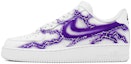 Order 【客製球鞋】Nike Air Force 1 07 風暴閃電 雷霆紫電 紫光閃電網 低筒 板鞋 男款 白紫色