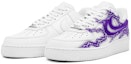 Shop 【客製球鞋】Nike Air Force 1 07 風暴閃電 雷霆紫電 紫光閃電網 低筒 板鞋 男款 白紫色