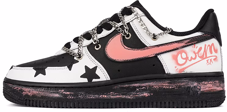 custom-shoes-nike-air-force-1-07-y2-k-graffiti-black-pink
