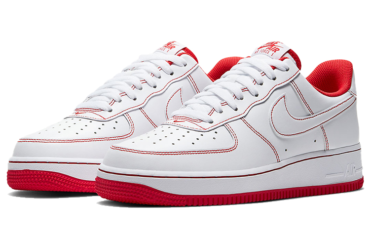 Details for 【定制球鞋】Nike Air Force 1 07 Low 空軍一號 低幫 紅白縫線 玫瑰 手繪 白紅藍男神專屬定制 板鞋 男款 白紅藍