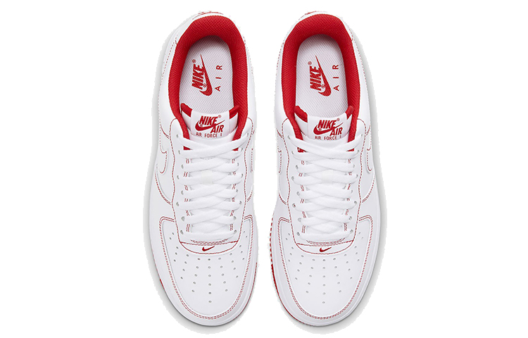 Sizing 【定制球鞋】Nike Air Force 1 07 Low 空軍一號 低幫 紅白縫線 玫瑰 手繪 白紅藍男神專屬定制 板鞋 男款 白紅藍
