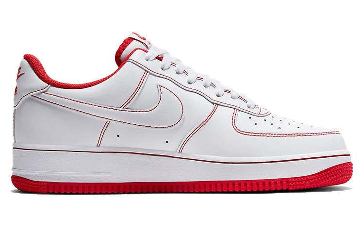 Cheap 【定制球鞋】Nike Air Force 1 07 Low 空軍一號 低幫 紅白縫線 玫瑰 手繪 白紅藍男神專屬定制 板鞋 男款 白紅藍