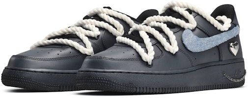 나이키 에어포스 1 '07 메탈릭 하트 블랙-블루 (커스텀) CW2288-001(TeamE-男款金属心黑蓝) Lookbook 나이키 에어포스 1 '07 메탈릭 하트 블랙-블루 (커스텀) CW2288-001(TeamE-男款金属心黑蓝)