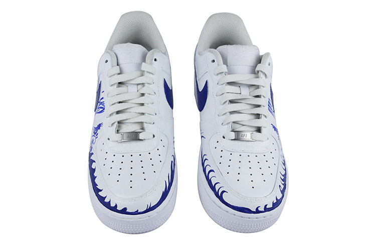 Shop 나이키 에어포스 1 '07 로우 '포슬린 블루 & 화이트' (커스텀) CW2288-111(Team39-AMY52青花瓷)