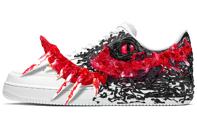 Buy 【カスタムシューズ】 ナイキ エアフォース1 '07 ロー 『スティーブン・キング 宇宙船』- レッド CW2288-111(TeamY-男女同款红色暗黑系-)