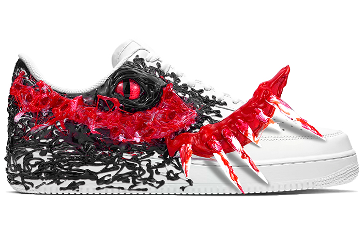 Lookbook 【カスタムシューズ】 ナイキ エアフォース1 '07 ロー 『スティーブン・キング 宇宙船』- レッド CW2288-111(TeamY-男女同款红色暗黑系-)